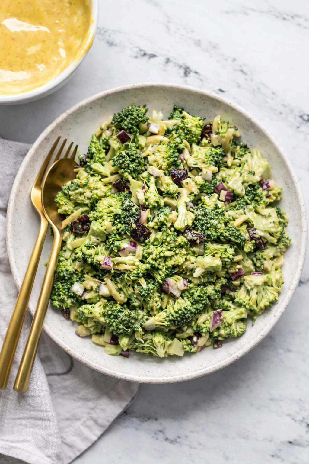 Broccoli and Cranberry Salad with Honey Mustard Sauce